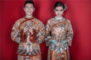 明星中式婚礼礼服图片,古典韵味与现代时尚的完美融合